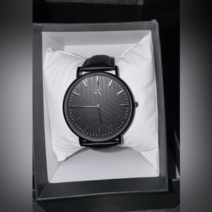 PX Brand Men’s Watch – Black Leather Strap – New in Box - Classy